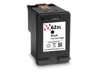 HP 62 XL Remanufactured Ink Cartridge - High Capacity Black Ink Cartridge - Compatible For  (C2P05AE, C2P05A, HP 62XL, HP62XL)