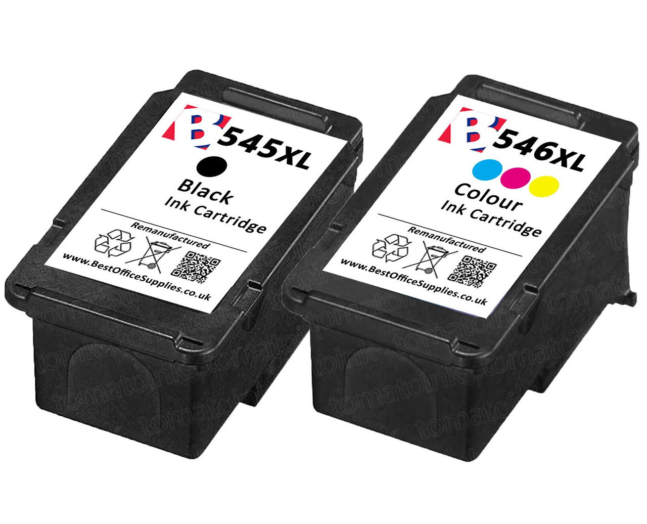 Canon PG-545 XL / CL-546 XL Remanufactured Ink Cartridges Multipack- High  Capacity Black & Tri-Colour Ink Cartridges - Compatible For (PG-545XL,  PG545XL, 8286B001, Canon 545XL, CL-546XL, CL546XL, 8288B004) - Best Office  Supplies