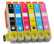 Epson 24XL Compatible Ink Cartridges Multipack - 6 Colour Black / Cyan / Magenta / Yellow / Photo Cyan / Photo Magenta T2438 ELEPHANT INKS Cartridges (C13T24384011)