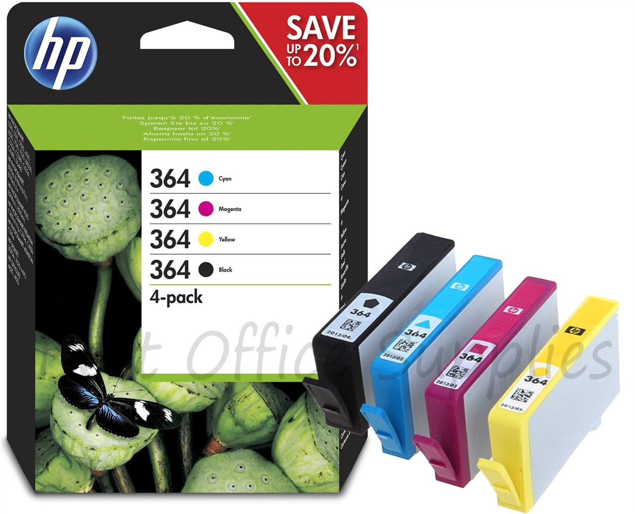 hp 364 black original ink cartridge