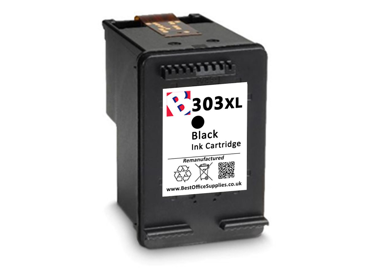 HP 303 XL Remanufactured Ink Cartridge - High Capacity Black Ink Cartridge  - Compatible For (T6N04AE, HP 303XL, HP303XL, HP 303 XL) - Best Office  Supplies Ltd