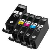 Canon PGI-525 / CLI-526 Compatible Ink Cartridges Multipack - High Capacity 5 Colour - Black / Black / Cyan / Magenta / Yellow