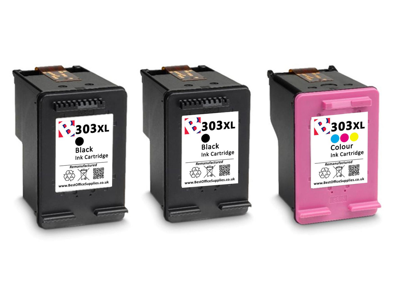 HP 303 XL Remanufactured Ink Cartridge - High Capacity Tri-Colour Ink  Cartridge - Compatible For (T6N03AE, HP 303XL) - Best Office Supplies Ltd