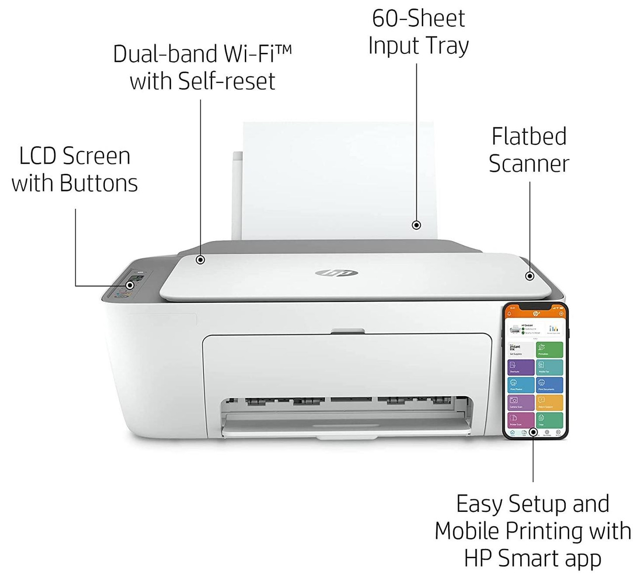 HP Plus DeskJet 2722e Inkjet Printer All-in-One Printer NEW WITH INK - Best  Office Supplies Ltd