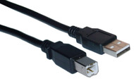 1.0m USB 2.0 Printer Extension Cable - Black