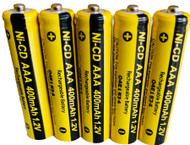 5 x AAA Rechargable Batterys 1.2V 400mAh Triple A Electronic Devices Phones Toys