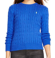 POLO RALPH LAUREN Women's Sport Cable-Knit Cotton Sweater