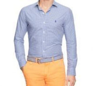 POLO RALPH LAUREN Mens Plaid Poplin Shirt