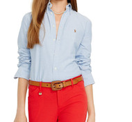 Polo Ralph Lauren Women's Custom-Fit Cotton Washed Oxford Shirt