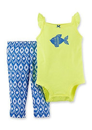 Carter's Baby Girls 2-Piece Bodysuit Geo Print Pant Set