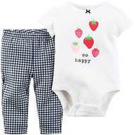 Carter's Baby Girls' 2 Piece Print Set - Navy - 3 Months