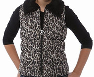J KhakiTM Faux Fur Collar Puffer Vest Girls