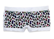 Maidenform Seamless Mini Shorts Girls 12 -16 Years Old (X-Large, Cheetah Black)