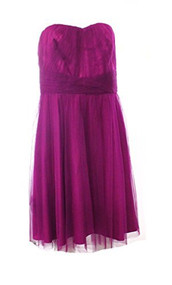 Lauren Ralph Lauren Women's Ruched Sweetheart Dress ‑ Framboise (4, Framboise)