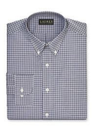 Lauren Ralph Lauren Dress Shirt Regular-Fitted Men's Large (16 34/35) Grey/Navy