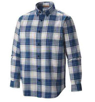 NWT Columbia Men's Rapid Rivers II Long Sleeve Shirt Fossil Plaid XXL 2TG
