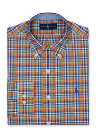 NWT Polo Ralph Lauren Men's Non Iron Plaid Oxford/Estate Dress Shirt MSRP $98.50