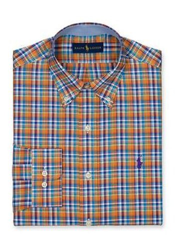 NWT Polo Ralph Lauren Men's Non Iron Plaid Oxford/Estate Dress Shirt MSRP  $98.50 - SideBay
