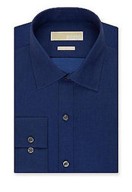 MICHAEL Michael Kors Non-Iron Regular-Fit Dress Shirt Deep Blue
