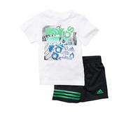 ADIDAS Baby Boys Logo T-Shirt & Shorts Set