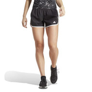 adidas Women's Marathon 20 Running Shorts, Black/White, Large/4" Inseam