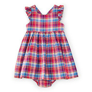 Ralph Lauren Baby Girls Plaid Madras Cotton Dress & Bloomer - Multi - 6 Months