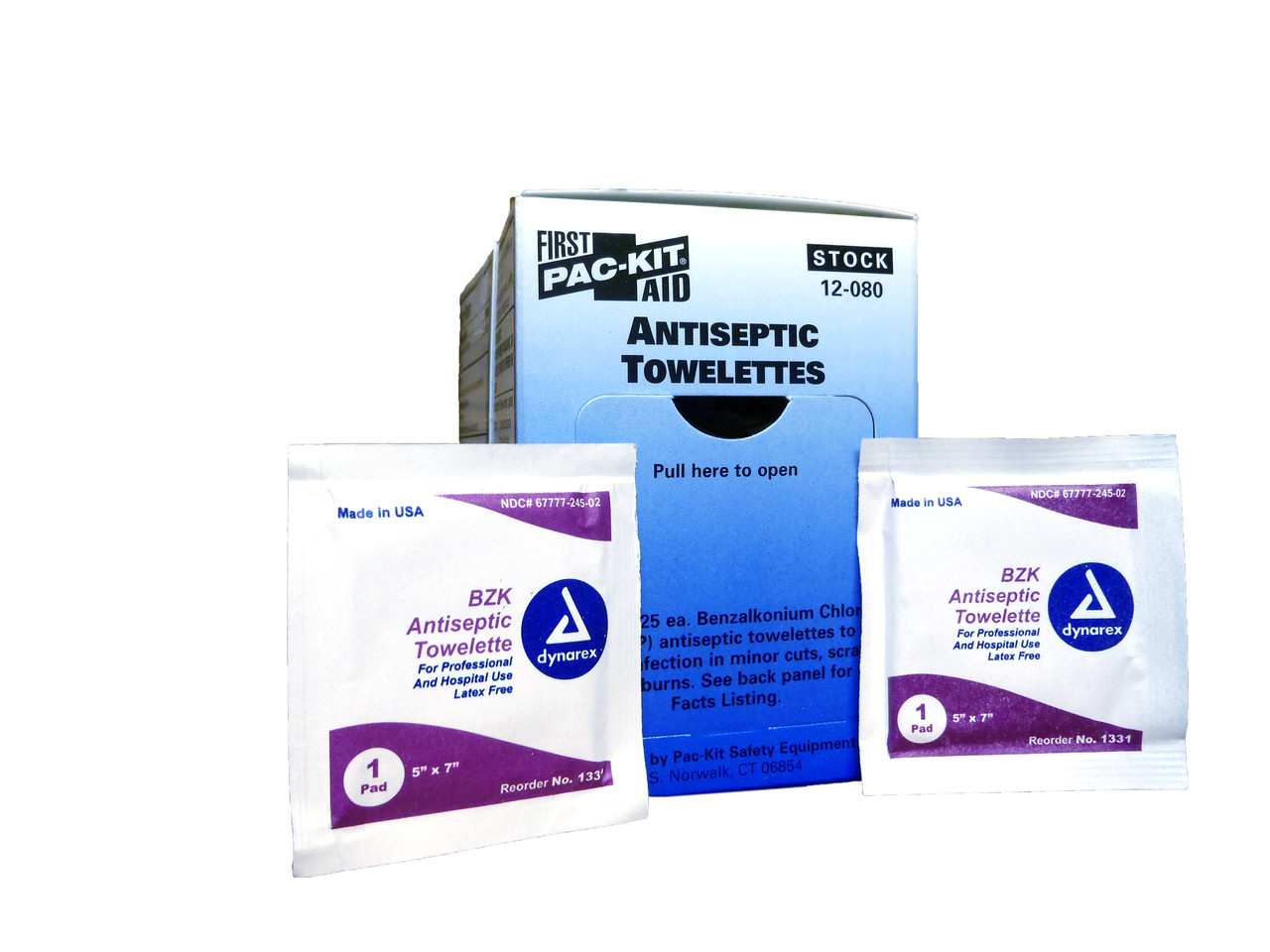 Antiseptic Wipes Box of 25 Wipes G & S Safety Products