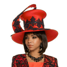 Donna Vinci Red / Black Hat 11738R