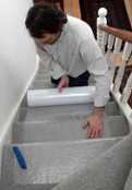 80cm x 100m Standard Stair Carpet Protection, Self-Adhesive Roll 60 Micron