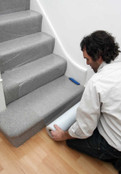 80cm x 100m 100 Micron Super Heavy Duty Stair Carpet Protection, Self-Adhesive Roll