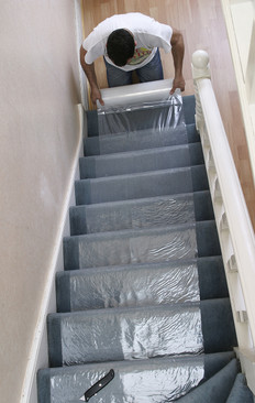 Stair Carpet Floor Protection - Self-adhesive temporary floor roll cover