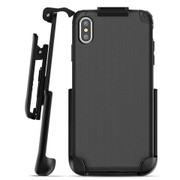 Encased Nova Case iPhone Xs Max with Belt Clip Holster - Black 