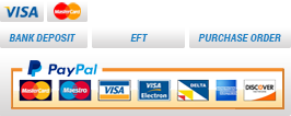 Bank Deposit, Visa/Mastercard, Paypal
