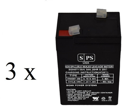 BB BP46 6V 4.5Ah  Battery -3 pack