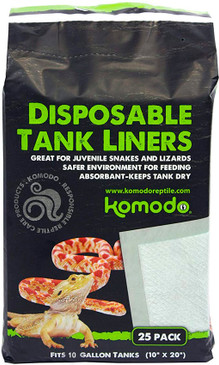 Komodo disposable tank liners 10 gallon size pack of 25