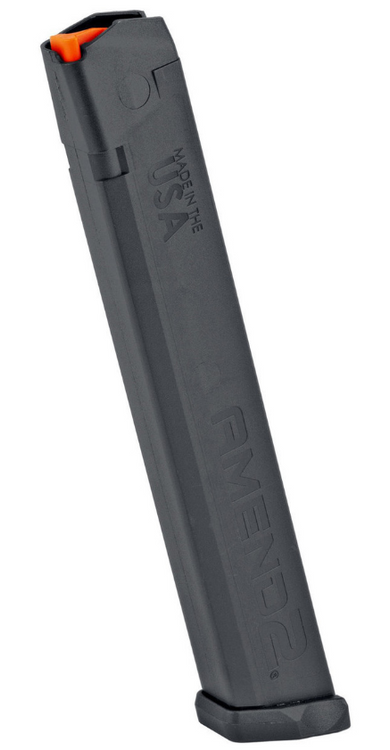Amend2 A2-Stick Magazine for Glock Style Firearms Double Stack side view in Black