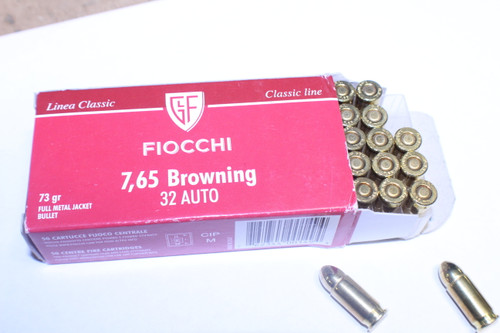 Fiocchi Browning 7.65 mm  / 32 AUTO box of ammo image 1.