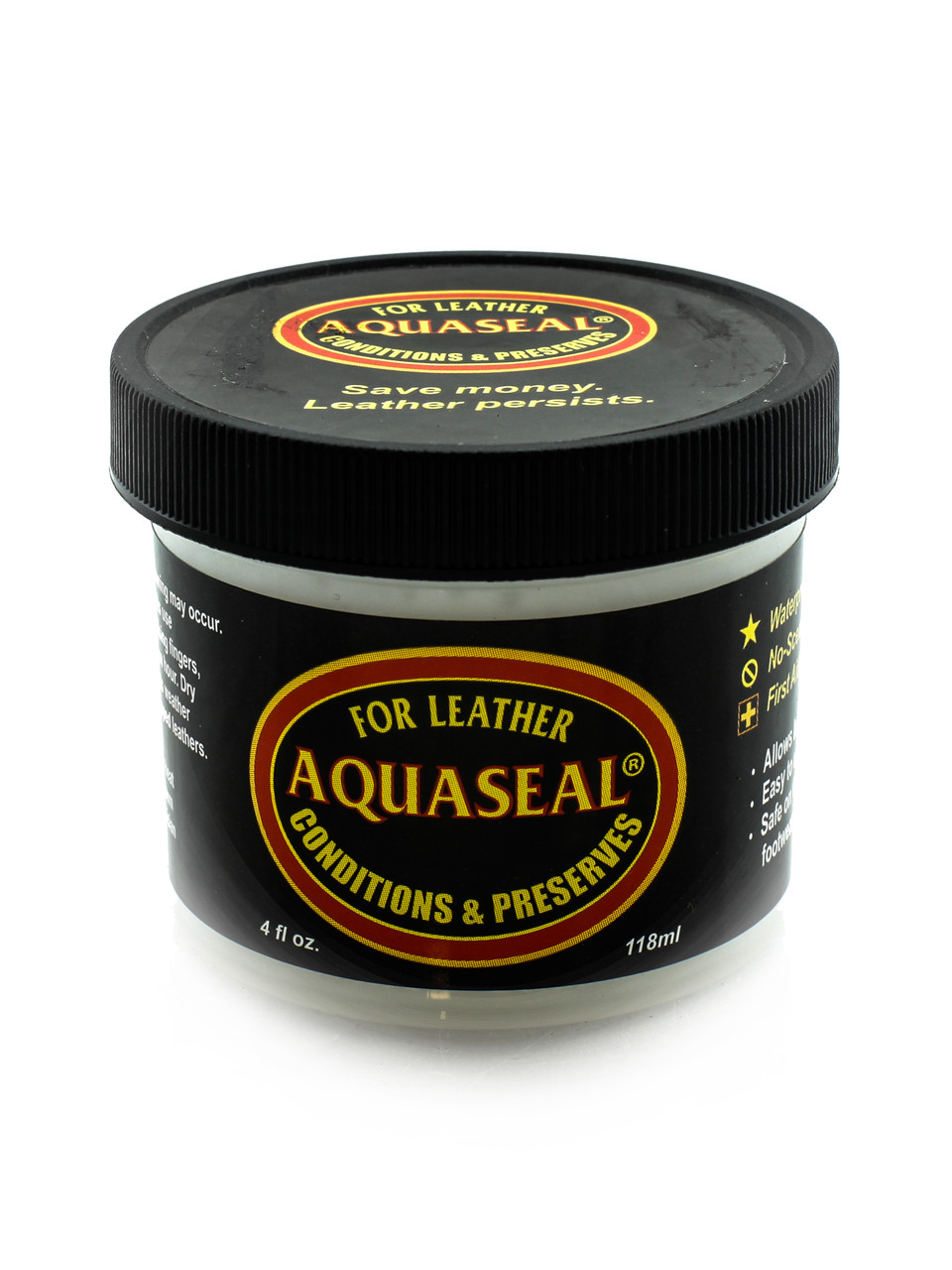 Aquaseal Leather Waterproofing Cream - 4 oz jar