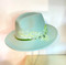 Fedora (Mint Green) - 003, Direct from the designer Peak and Brim Hats.