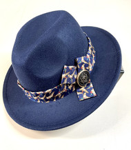 Fedora (Navy) - 017, Direct from the designer Peak and Brim hats.