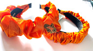 Ruffle & Scrunchie Headband – 007 - Hot Orange, Direct from the designer Peak and Brim Hats.