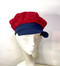 Baker Boy Cap Blood Red & Navy Blue, Direct from the designer Peak and Brim Hats.