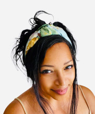Top knot Headband (Floral) - S/S – 016, Direct from the designer Peak and Brim Hats.
