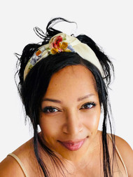 Top knot Headband (Floral) - S/S – 017, Direct from the designer Peak and Brim Hats.