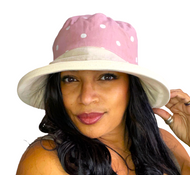 Nancy Patch (Pink Dot) - Direct from the designer, Peak and Brim Designer Hats