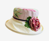 Florence - Floral Dusky Pink, Direct from the designer Peak and Brim Hats.