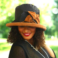 Zara in Brown / Tan - Available with small or large Brim - Direct from the designer, Peak and Brim Designer Hats