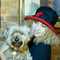 Zara in Black / Blood Red - Available with small or large Brim - Direct from the designer, Peak and Brim Designer Hats