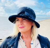 Zara in Navy / Navy - Available with small or large Brim - Direct from the designer, Peak and Brim Designer Hats