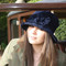 Peak and Brim Designer Hats - Anna in Navy - direct from the designer